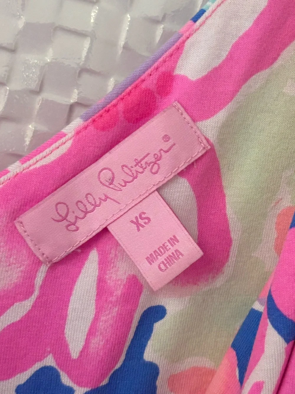 Lilly Pulitzer Tropical Print Maxi Dress in Pink Blue